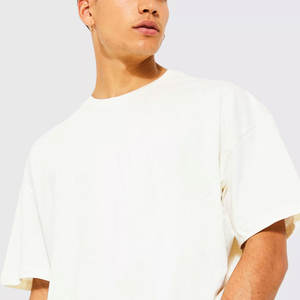 Top Trendy Blank Cotton Plus Size T-shirts pour hommes T-shirts à épaules tombantes surdimensionnés T-shirt lourd imprimé numérique personnalisé - Product Image 3