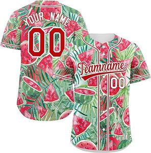 Maillot de baseball rose à motifs floraux, chemise de softball à boutons, uniforme sportif personnalisé avec nom et numéro d'équipe, manches courtes, 100% polyester Lamatex - Product Image 4