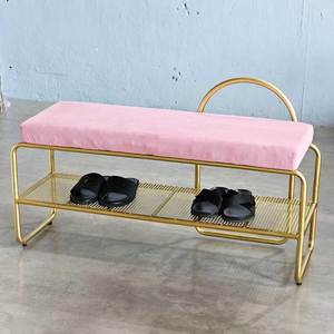 KG68057 Silla para Cambiar Zapatos de 100x32x60cm con Cojín Tapizado para Muebles de Sala de Estar - Product Image 6
