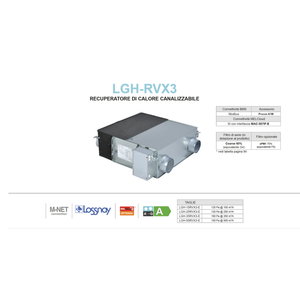 Unidad de Recuperación de Calor Entalpica con Conductos Flexibles Industriales Mitsubishi Lossnay LGH-25RVX3-E para Sistemas HVAC - Product Image 6