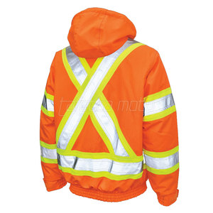 Chaqueta de Seguridad para Hombre con Tela Brillante y Detalles Reflectantes para Protección en el Lugar de Trabajo - Product Image 2