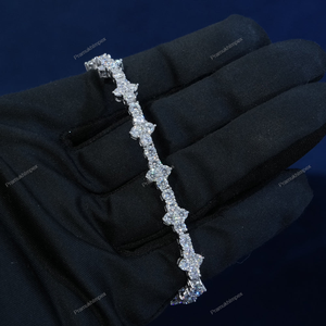 สร้อยข้อมือเทนนิสรังผึ้งเย็นปรับแต่งได้3มม. แร็ปเปอร์ชุบทองสีขาวเครื่องประดับฮิปฮอปแฟนซี - Product Image 4