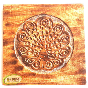 Carreaux muraux en bois de manguier sculptés à la main Design antique Durable et décoratif avec technique polie - Product Image 1