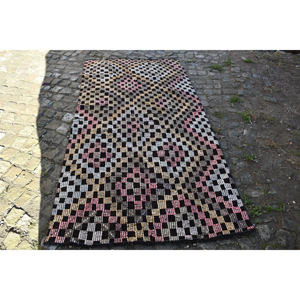 Grande surface 4x7,9ft bohème classique noir blanc tapis de laine turc classique Patchwork Design entrée couloir Rectangle nouveau Latex - Product Image 1