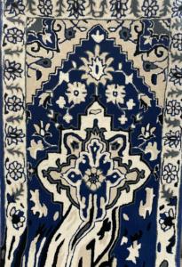 Alfombra de área de sala de reuniones con mechones a mano abstracta moderna, alfombra de diseño de fusión para decoración de oficina o hogar - Product Image 5