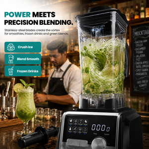 Licuadora Comercial de Alta Resistencia Libra de 2200W con Vasos de 2L y 600ML, Función de Trituración de Hielo, Calentamiento y Mezcla, Enchufe del Reino Unido - Product Image 5