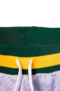 Pantalones cortos de malla de diseño personalizado con estilo con bolsillo elástico en la cintura y pantalones cortos de baloncesto de tela de poliéster 100% - Product Image 3