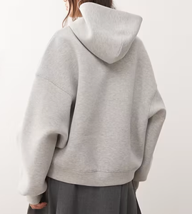 Sweat-shirt à capuche surdimensionné personnalisé avec logo pour femme, en coton lourd 100%, coupe ample, streetwear, pull en molleton, épaules tombantes, sweat-shirt d'hiver - Product Image 5