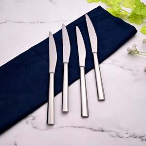 Set of 4 Smooth <b>Slice</b> <b>Knives</b> Stainless Steel Blades - Product Image 4