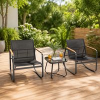 Ensemble bistrot moderne pour patio, table et sièges d'extérieur pour café, jardin, vente en gros