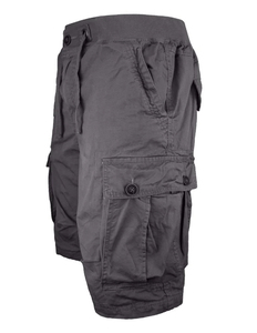 Pantalones cortos cargo informales para hombre de la mejor calidad, diseño de seis bolsillos con bolsillo lateral, ajuste holgado, patrón sólido antiarrugas - Product Image 4