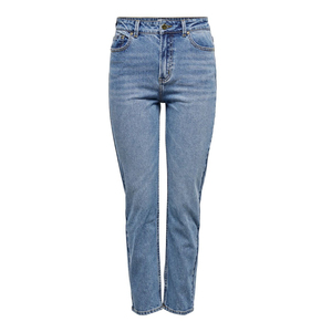 2025 pantalones vaqueros informales de tiro alto ajustados para mujer azul 98% algodón 2% Spandex aspecto limpio cintura elástica diferente moda - Product Image 2