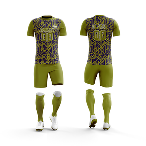 Tenue de football professionnelle, maillot de football imprimé par transfert thermique, short, design personnalisé, vêtements de sport d'équipe, 100% polyester - Product Image 2