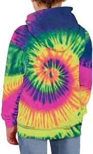 Alta calidad Top ventas personalizado nueva llegada niños Sudadera con capucha Niño Tie Dye lavado gota hombro más tamaño grueso capucha Dip Dye niños sudaderas con capucha - Product Image 2