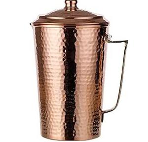 Most Demanding Copper Jug Rose Gold Antique Design Solid Quality Big Size Metal Pure Copper Jug for <b>Drinking</b> <b>Water</b> Top Design - Product Image 4