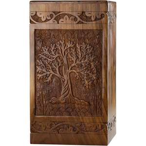 Urna de madera biodegradable personalizada para adultos Caja de cenizas grabada personalizada Servicio conmemorativo de cremación de madera - Product Image 5
