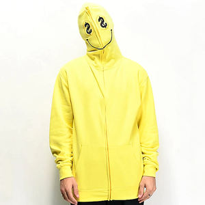 Vente en gros de dernière collection de sweats à capuche zippés pour hommes, teintes unies, de différentes tailles. - Product Image 2