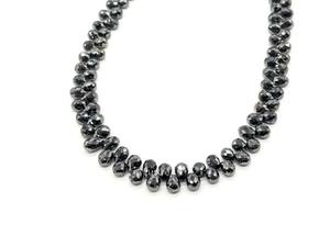 Diamantes negros 3,8mm facetados Briolette Teardrop Beads Fancy Shape Stone Beads para la fabricación de joyas en línea al por mayor - Product Image 4