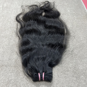 En gros, Cheveux humains indiens Remy vierges bruts, cuticules alignées, double trame, non traités, mèches de temple, 100G - Product Image 6