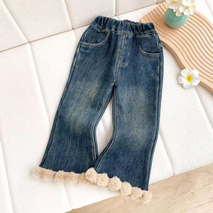 Adolescente Niñas 2025 Niñas Niños Pantalones de mezclilla en precio razonable Diseño personalizado Logo Transpirable Niñas Mujeres Pantalones de mezclilla OEM - Product Image 3