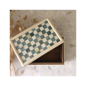 Caja de Incrustaciones de Hueso Encantadora, Caja de Almacenamiento de Joyas Cuadrada y Rectangular de Alta Calidad Hecha en India, Caja Decorativa de Incrustaciones de Hueso Hecha a Mano - Product Image 1