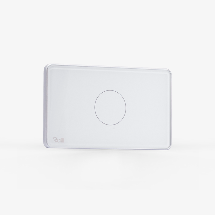 Rang Dong Tempered Glass Single Curtain Smart Wi-Fi and BLE Touch Wall Switch With High Quality Shell for Smart Home