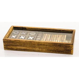 Boîte de jeu écologique en bois pour pique-nique, camping, jeu d'intérieur, accessoires de jeu, tic-tac-toe, dés et puzzle - Product Image 5