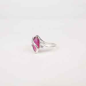 Gema de Rubelita Rosa, Corte Marquesa, 1.40 Quilates, Plata de Ley 925, Joyería para Mujer, Piedra de Nacimiento de Octubre, Regalo - Product Image 6
