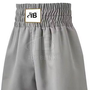 Customizable Boxing <b>Shorts</b> with Quick Dry Breathable Muay Thai Solid Pattern <b>Elastic</b> <b>Waistband</b> - Product Image 3