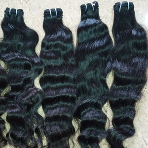 Unprocessed Body Wave Remy Grade Human Hair Extensions Raw Indian Hair <b>Weaving</b> <b>Machine</b> Double Weft Bundles - Product Image 5