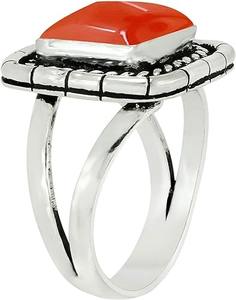 Piedra preciosa cornalina, Color naranja, forma cuadrada, Plata de Ley 925 sólida, anillo hecho a mano, joyería, anillo de plata de ley, joyería - Product Image 3