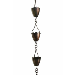 Chaîne de pluie en métal argenté de différents designs pour la maison et le jardin, gouttière décorative suspendue pour fleurs, gouttière de descente d'eau - Product Image 2