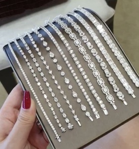 ฮิปฮอปคู่ข้าม Iced Out ไม้ประดับชุบแพลทินัมเครื่องประดับผู้ชายเครื่องประดับข้ามพระเยซูจี้เชือกเทนนิสโซ่ของแท้ - Product Image 5