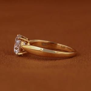 Bagues de fiançailles personnalisées en argent 925, haute joaillerie, avec double nœud, taille ronde brillante, moissanite de laboratoire, pierre solide - Product Image 2