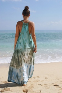 Women Boho Floor-Length Autumn Natural 100% Cotton A-Line Maxi <b>Dress</b> Sleeveless Partywear Formal - Product Image 6