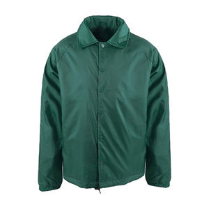 Veste d'entraîneur en polyester polyvalente et décontractée pour hommes avec logo personnalisé de couleurs unies - Product Image 4