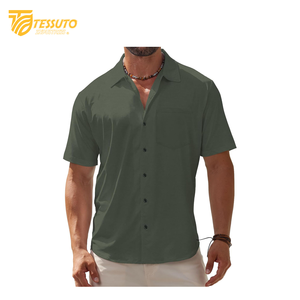 Camisa de manga corta hawaiana con estampado de algodón de talla grande para hombre, ropa de calle, vacaciones de buena calidad - Product Image 1