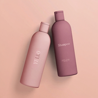Bouteilles à pompe en plastique rondes souples et étanches vides de 200 ml, 250 ml, 400 ml, 500 ml pour shampooing, lotion pour le corps, revitalisant, gel douche