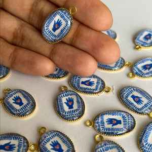 Charme en verre de pendentif de rue de résine pour des composants et des résultats de bijoux - Product Image 5