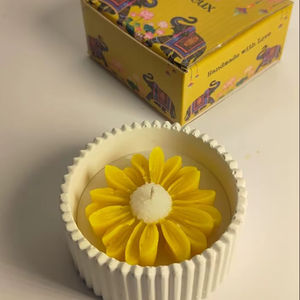 Scented Soy Wax Ribbed Ceramic Jar <b>Candle</b> Customized Box Concrete Jar <b>Candle</b> Aromatherapy for Easter Wholesale Indian - Product Image 1