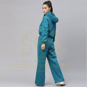 Women Cotton Long Plain Sweat Suits Custom Logo Jogging Comfortable Jogging Suit Hoodie With Flare <b>Pant</b> Women Track Suits - Product Image 3