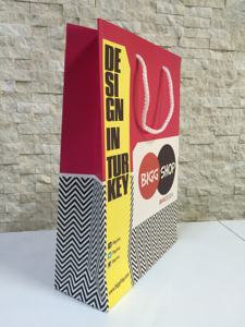 Custom Branded Eco-Friendly Heavy Duty Paper Carrier Bags with Custom Logo <b>American</b> Bristol Paper for Packaging <b>Clothing</b> Gifts - Product Image 3