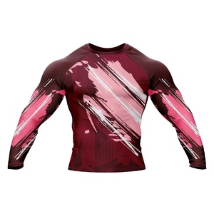Tùy chỉnh dài tay áo lướt Logo MMA bjj nén Áo sơ mi thăng hoa jiu jitsu rashguards thiết kế riêng của bạn tùy chỉnh phát ban bảo vệ - Product Image 1
