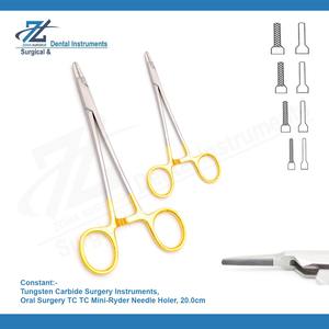 คีมเล็กสำหรับผ่าตัดในช่องปากทำจากสเตนเลสสตีลขนาด20ซม. ที่จับเข็มแบบแมนนวล - Product Image 2