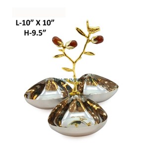 Dernier Style Décoratif Métal Forme Ronde Grand Bol Or Et Argent Plaqué Vaisselle Bol pour Mariages Décor Hôtels Cadeau - Product Image 4