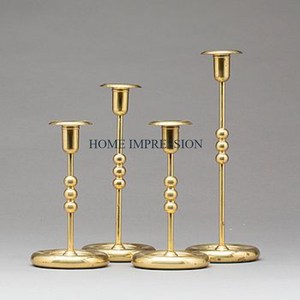 Fancy Flower Designing Antique Gold Color Table Decorative <b>Candle</b> <b>Holders</b> With <b>Marble</b> Base Attractive New Pattern <b>Candle</b> <b>Holders</b> - Product Image 3