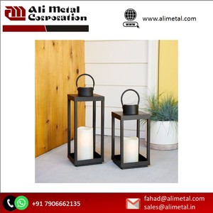 Linterna decorativa ecológica de madera/Metal moderna de granja, hogar, sala de estar, mantel, mesa de Patio, vela de decoración festiva de Navidad - Product Image 6