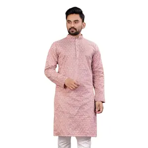 Elegance Light Colored Designer Long length Kurta And Churidaar and pathani suit For Men For wedding Functions