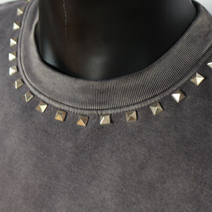 T-shirt Homme Personnalisé OEM en Coton Lourd 300 g/m² Délavé à l'Acide, Coupe Oversize Boxy, Effet Vieilli, Style Streetwear Vintage - Product Image 2