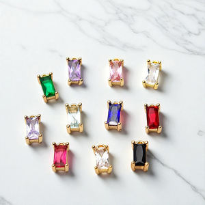 Plata de ley hecha a mano Birthstone Color púrpura cuarzo Prong Set rectángulo encanto colgante joyería - Product Image 2